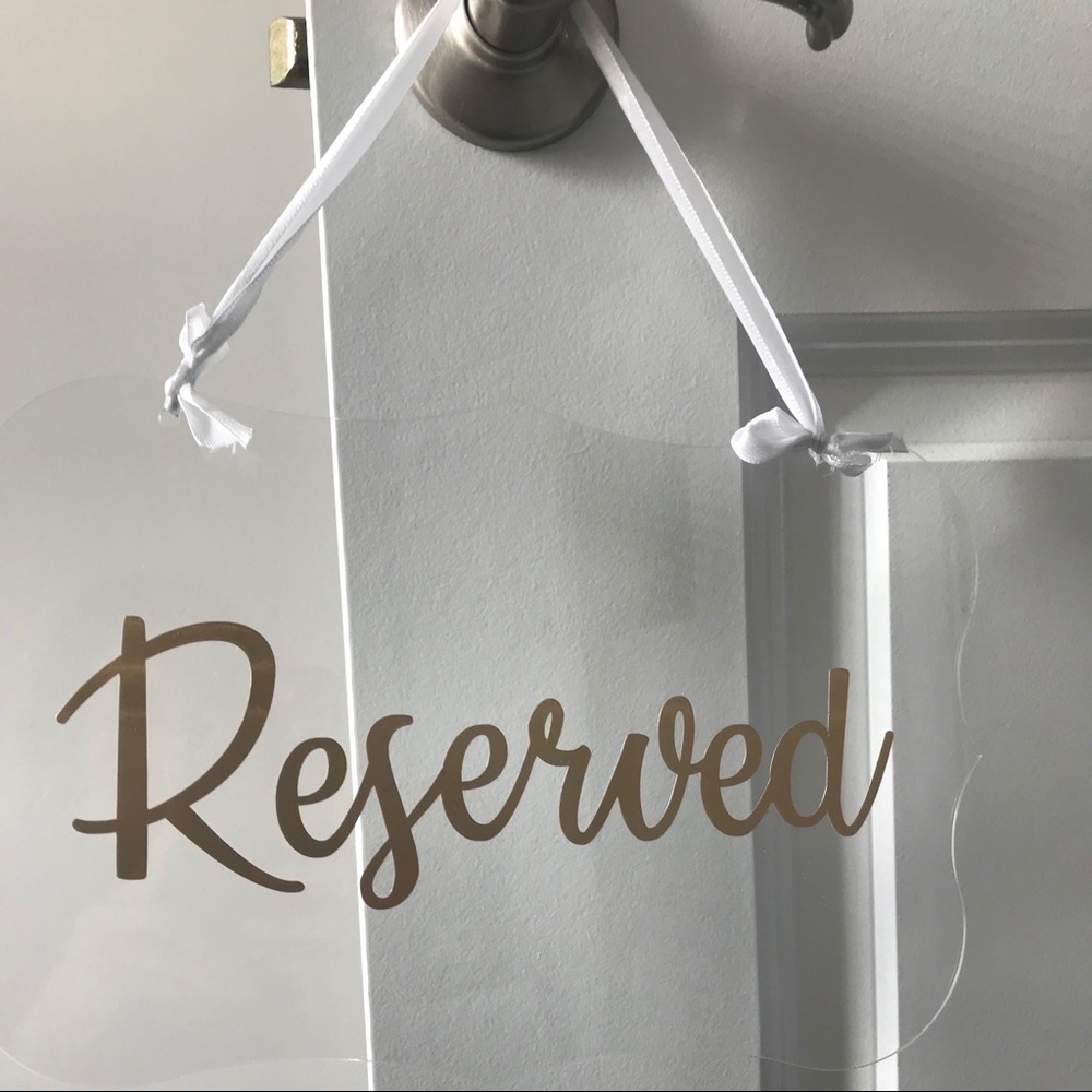 Reserved Acrylic Sign - Picture 1 of 2